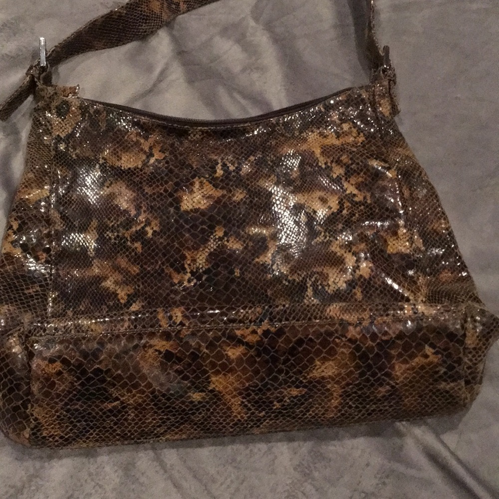 Nicoli Snake Skin Shoulder Bag Made in Italy 10 - Picture 2 of 8